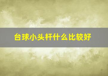 台球小头杆什么比较好