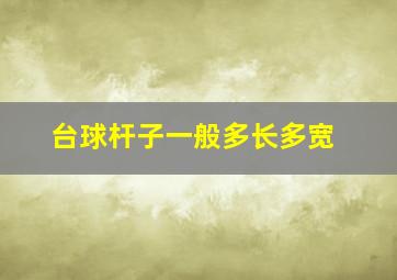 台球杆子一般多长多宽