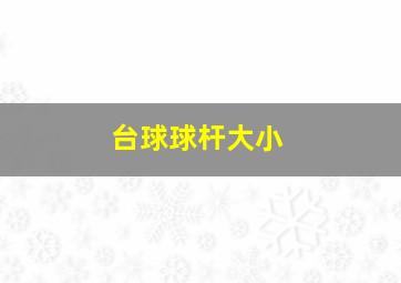 台球球杆大小