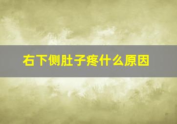 右下侧肚子疼什么原因