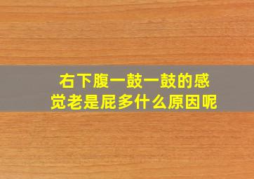 右下腹一鼓一鼓的感觉老是屁多什么原因呢