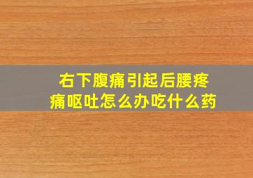 右下腹痛引起后腰疼痛呕吐怎么办吃什么药