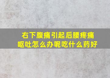 右下腹痛引起后腰疼痛呕吐怎么办呢吃什么药好