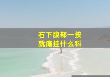 右下腹部一按就痛挂什么科