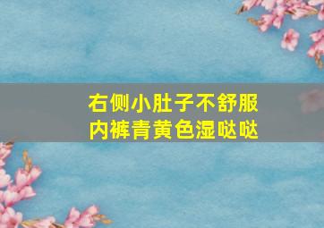 右侧小肚子不舒服内裤青黄色湿哒哒