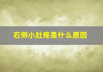 右侧小肚疼是什么原因