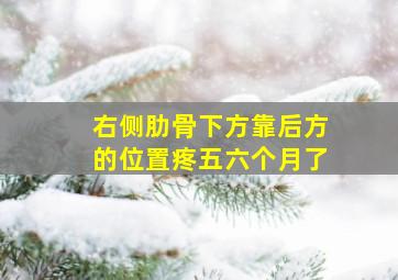 右侧肋骨下方靠后方的位置疼五六个月了