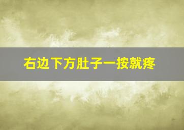 右边下方肚子一按就疼