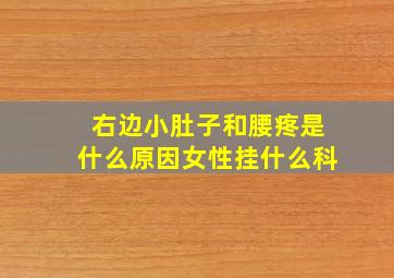 右边小肚子和腰疼是什么原因女性挂什么科