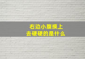 右边小腹摸上去硬硬的是什么