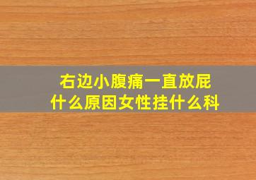 右边小腹痛一直放屁什么原因女性挂什么科