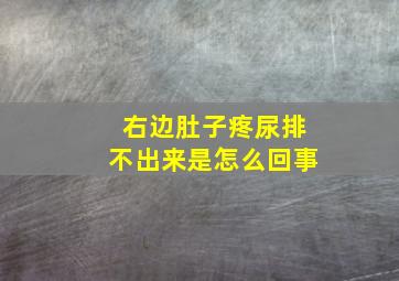 右边肚子疼尿排不出来是怎么回事