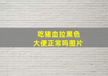 吃猪血拉黑色大便正常吗图片