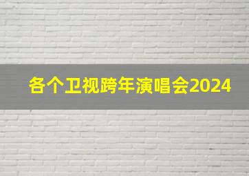 各个卫视跨年演唱会2024