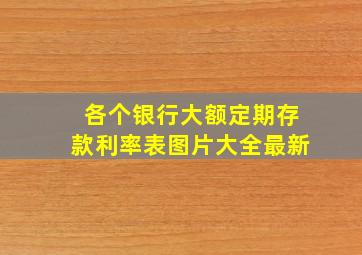 各个银行大额定期存款利率表图片大全最新