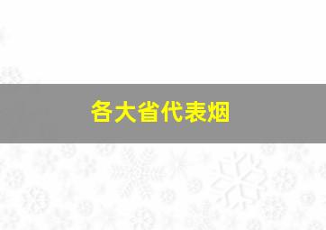 各大省代表烟