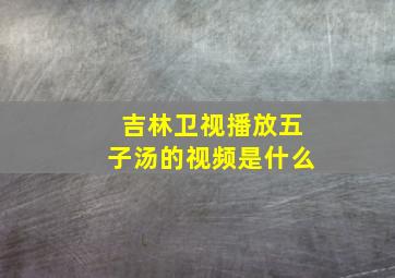 吉林卫视播放五子汤的视频是什么