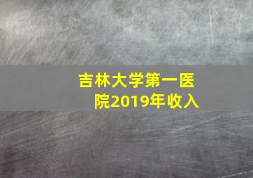 吉林大学第一医院2019年收入