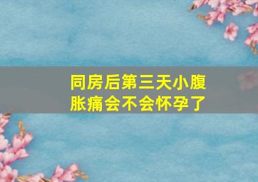 同房后第三天小腹胀痛会不会怀孕了