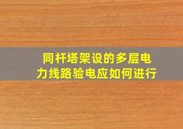 同杆塔架设的多层电力线路验电应如何进行