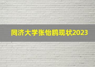 同济大学张怡鸥现状2023