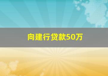 向建行贷款50万