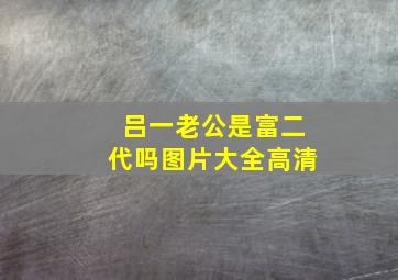 吕一老公是富二代吗图片大全高清