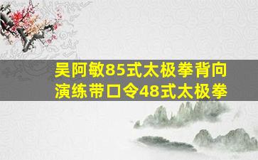 吴阿敏85式太极拳背向演练带口令48式太极拳