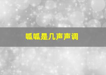 呱呱是几声声调