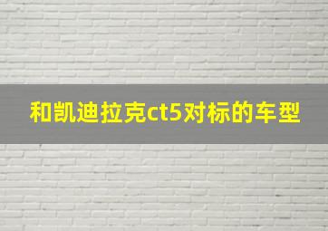 和凯迪拉克ct5对标的车型