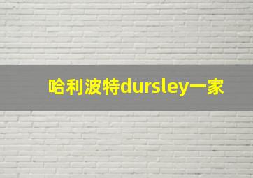 哈利波特dursley一家