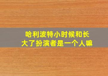 哈利波特小时候和长大了扮演者是一个人嘛