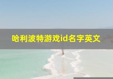 哈利波特游戏id名字英文