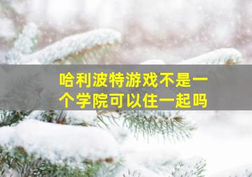 哈利波特游戏不是一个学院可以住一起吗