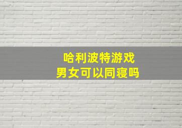 哈利波特游戏男女可以同寝吗