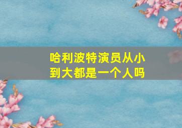 哈利波特演员从小到大都是一个人吗