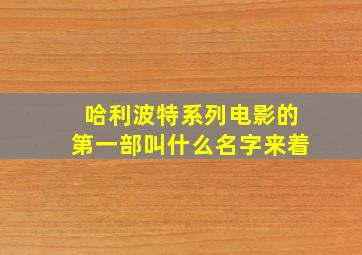 哈利波特系列电影的第一部叫什么名字来着