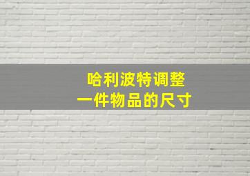 哈利波特调整一件物品的尺寸