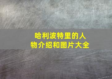 哈利波特里的人物介绍和图片大全