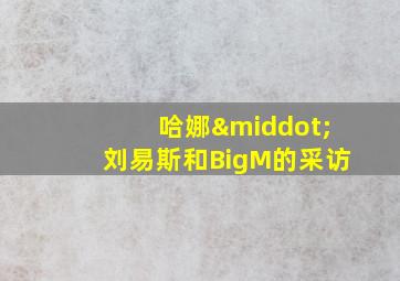 哈娜·刘易斯和BigM的采访