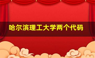 哈尔滨理工大学两个代码