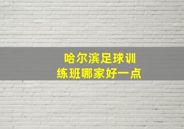 哈尔滨足球训练班哪家好一点