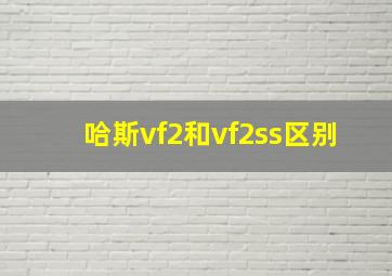 哈斯vf2和vf2ss区别