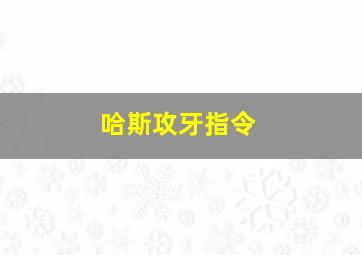 哈斯攻牙指令