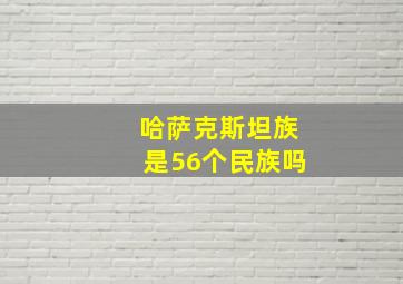 哈萨克斯坦族是56个民族吗