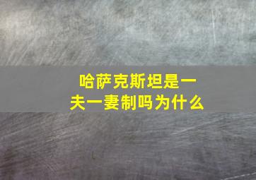 哈萨克斯坦是一夫一妻制吗为什么