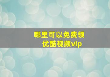 哪里可以免费领优酷视频vip