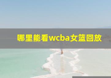 哪里能看wcba女篮回放