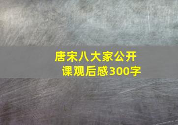 唐宋八大家公开课观后感300字