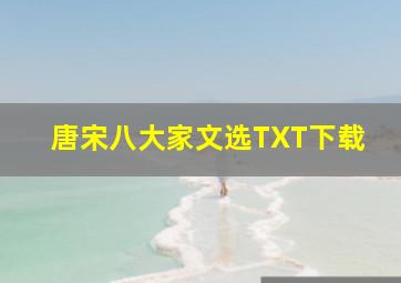 唐宋八大家文选TXT下载